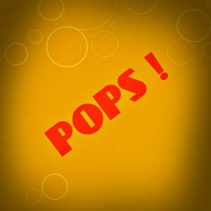 Image of a sound effects library on Sonniss: Yellow backdrop with bubbles and bold red "Pops Sound Pack 01.