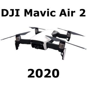 The image depicts a "sound effects library" on Sonniss, showcasing DJI Mavic Air 2 drone sound effects mid-flight.