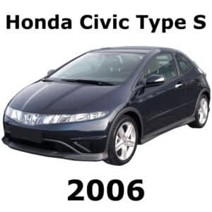 Image of a "sound effects library" featuring a 2006 Honda Civic Type S, perfect for automotive sound enthusiasts.