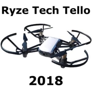 Displayed is a 2018 Ryze Tech Tello drone, perfect for enhancing your sound effects library with unique aerial sfx.