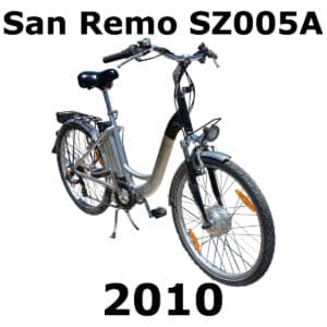 The image is of a "sound effects library" on Sonniss, showcasing the electric bicycle sound effects with step-through frame noises.
