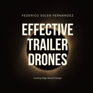 Image of a sound effects library on Sonniss: "Federico Soler Fernández, Trailer Drones & Cutting Edge SFX.