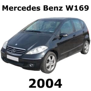 An image on Sonniss of a black 2004 Mercedes Benz W169 hatchback, featured in a sfx library for vehicle sound effects.