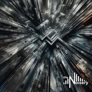 Futuristic cityscape with geometric lines; perfect for sound library use in futuristic sound effects on Sonniss.
