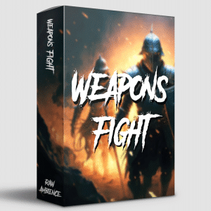 Image showcases a weapons fight sound effects library on Sonniss—perfect for medieval sword duel SFX and battle audio.