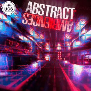 The image depicts the cover of 'Abstract Indifference', a compilation featured in the Sound Effects Library on Sonniss.