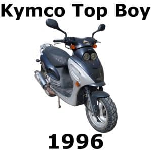 An image of a sound library on Sonniss featuring the detailed 1996 Kymco Top Boy scooter, including its prominent headlights and mirrors.