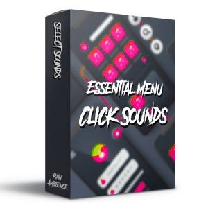 This image shows a sound effects library for UI menu clicks on Sonniss, ideal for finding essential button sfx.