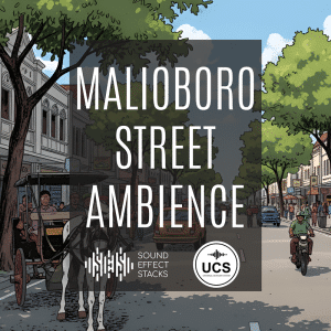 Malioboro Street Ambience: busy urban street sfx library for city crowd, carriage, motorcycles & ambience on Sonniss.