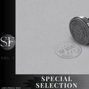 Monochrome cover art with a metallic vault dial, “Top Secret” stamp, “SF Vol. 1,” “SPECIAL SELECTION,” and 24Bit/96kHz WAV text.