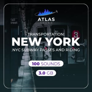 New York subway train pulls into a station platform.