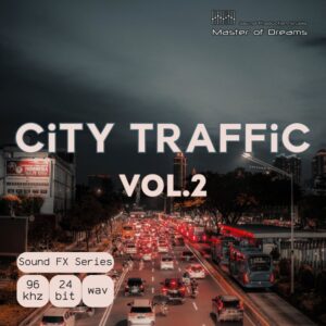 City Traffic Vol.2 features a busy city street at night with heavy vehicle traffic and bright headlamps.