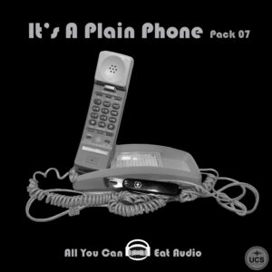 It’s A Plain Phone_Pack 07 vintage corded telephone handset rests on its base with a closed penknife nearby.