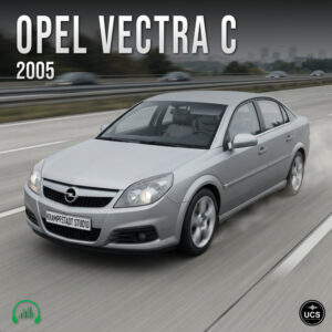 A silver 2005 Vauxhall Vectra C large family car drives along a motorway.