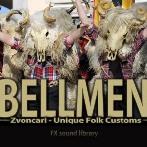 Explore vibrant folk customs: Plaid shirts & furry costumes dance in this captivating sound library image on Sonniss.