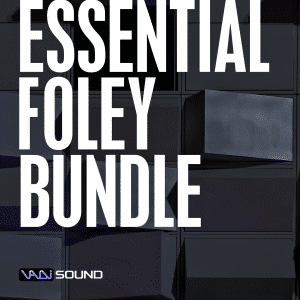 SFX library image showcasing the 'essential foley bundle' from Vam Sound on Sonniss.